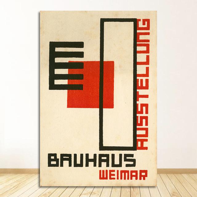 1923 Weimer Exhibition Abstract Artwork Modern Art Wall Art Canvas Painting Silk Poster Home G689 Art Decor Bauhaus Ausstellung