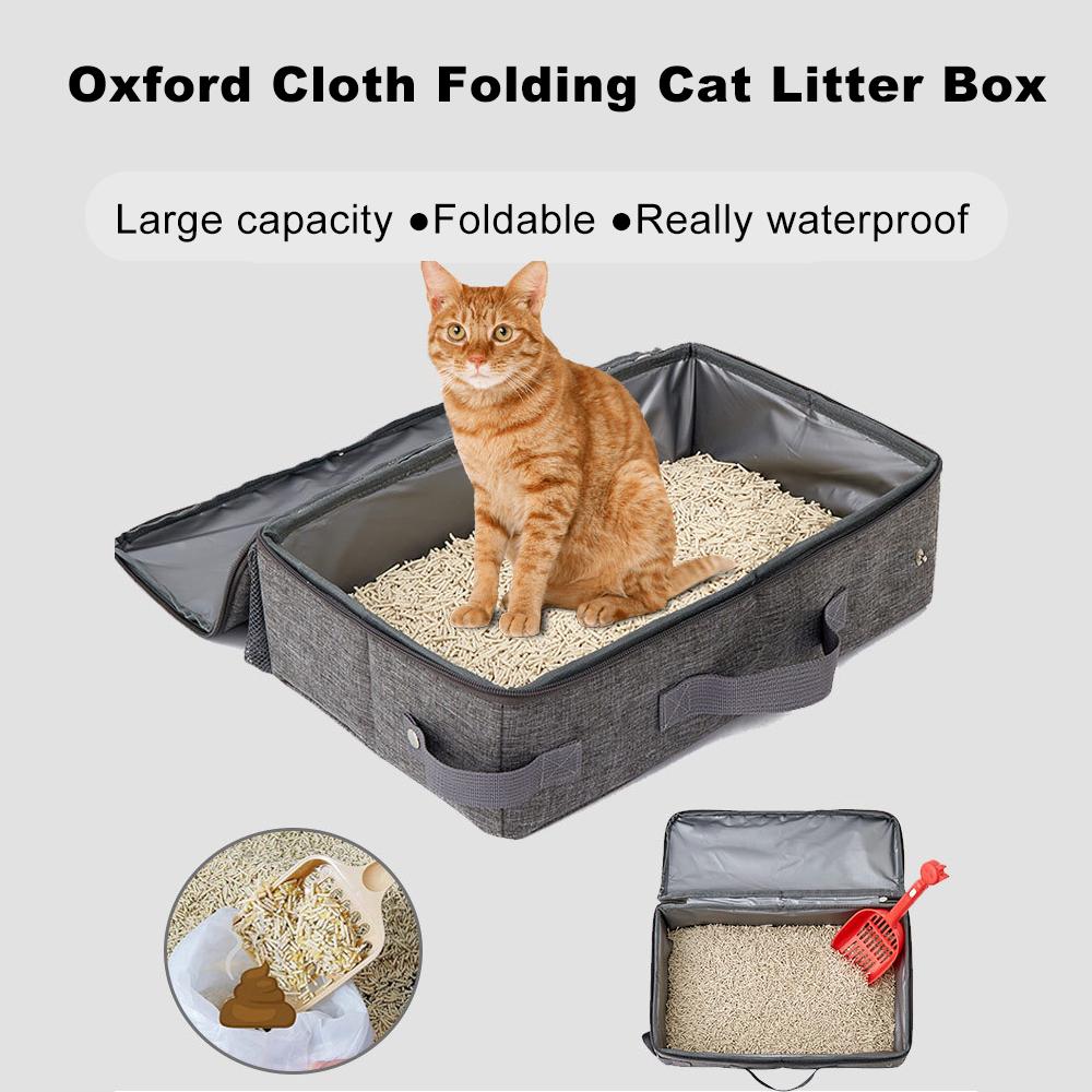 Bandeja de Gato Portátil para Viaje en Coche Plegable Plegable a Prueba de Olores