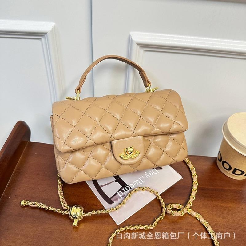 Borsa da donna portatile nuova con texture, colore solido, borsa a tracolla a diamante, borsa a tracolla