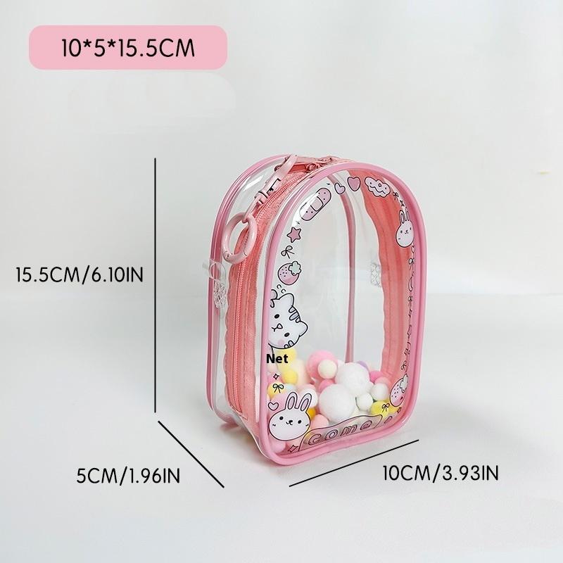 1 Set For Skullpanda Doll Cartoon Printing Protective Cover Pain Bag With Rope For 15-17Cm Labubu Crossbody Baby Walking Bag