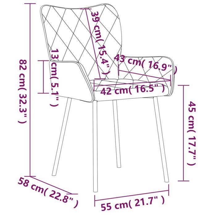 VidaXL 2x Chaises de Salle à Manger Fauteuils à Dîner Chaises de Cuisine Sièges à Dîner Chaises de Repas Restaurant 344832