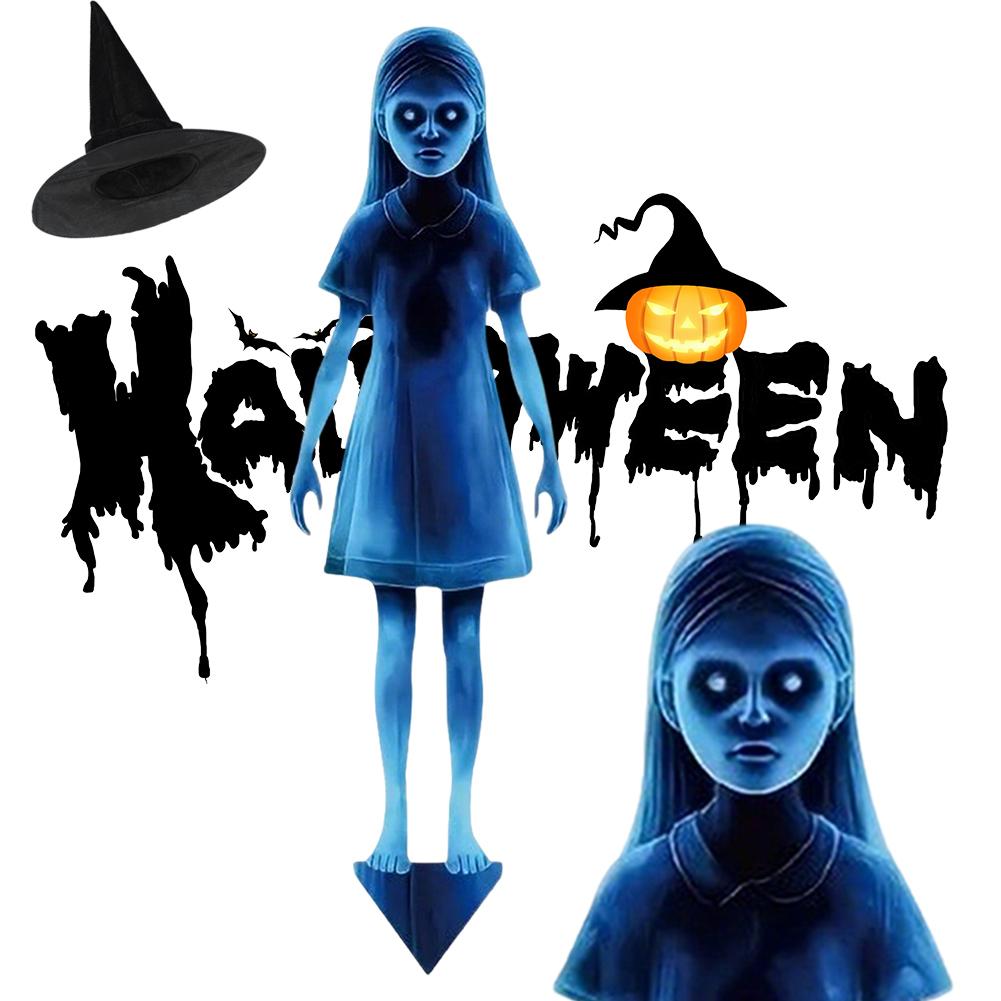 Halloween Metal Yard Signs Scary Garden Ghost Stakes Outdoor Garden Stake for Yard Patio Garden Spooky Carnival Theme China Mainland