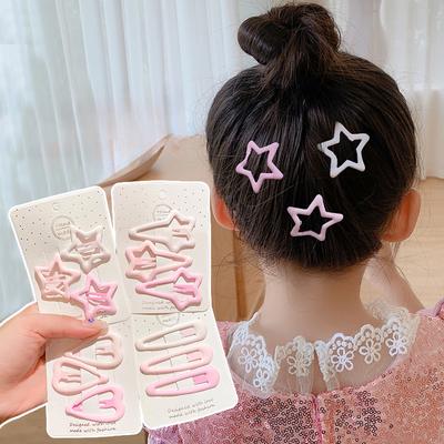 3 adet/takım kızlar moda yıldız saç klipleri yetişkin tatlı tokalar BB klip tokalarım kadın saç aksesuarları