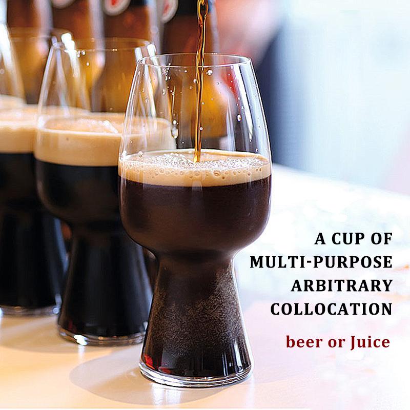2PCS 20.2oz Ultra-thin Stout Beer Cup Exquisite Craft Glass  Cold Drink Cup Beer Mug Ideal Gifts for Ale or Craft Beer Lovers