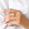 Stylish Simple Ring S925 Sterling Silver Personality Cross Drop Open Ring Cross Hipster Ring