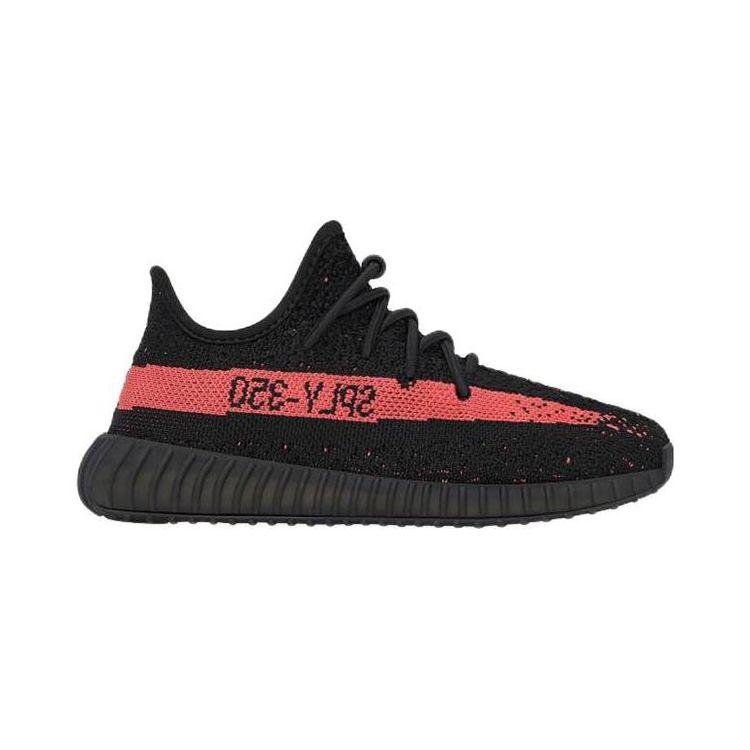 adidas Yeezy Boost 350 V2 Çocuk Kırmızı Çocuk Spor Ayakkabı Siyah Core-Black HP6591