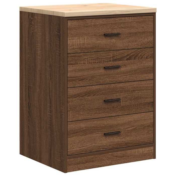 VidaXL Armoire de rangement de garage chêne marron 60x51x85cm bois pin, armoire, armoire à outils, armoire basse, armoire de 860604
