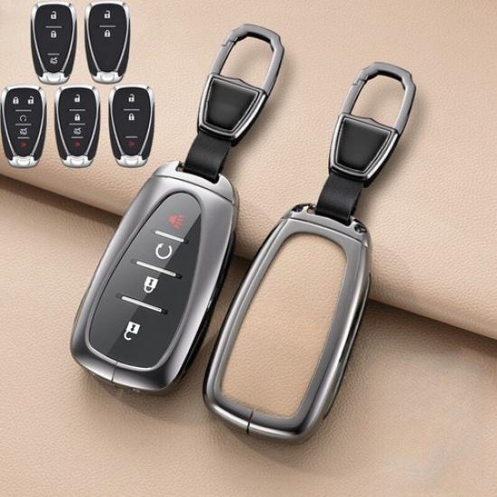 Zinc Alloy TPU Leather Car Key Cover Case For Chevy Cruze Malibu Camaro Blazer