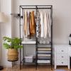 Metal Wardrobe Stand Coat Rack for Clothes Shoes Hall Wardrobe