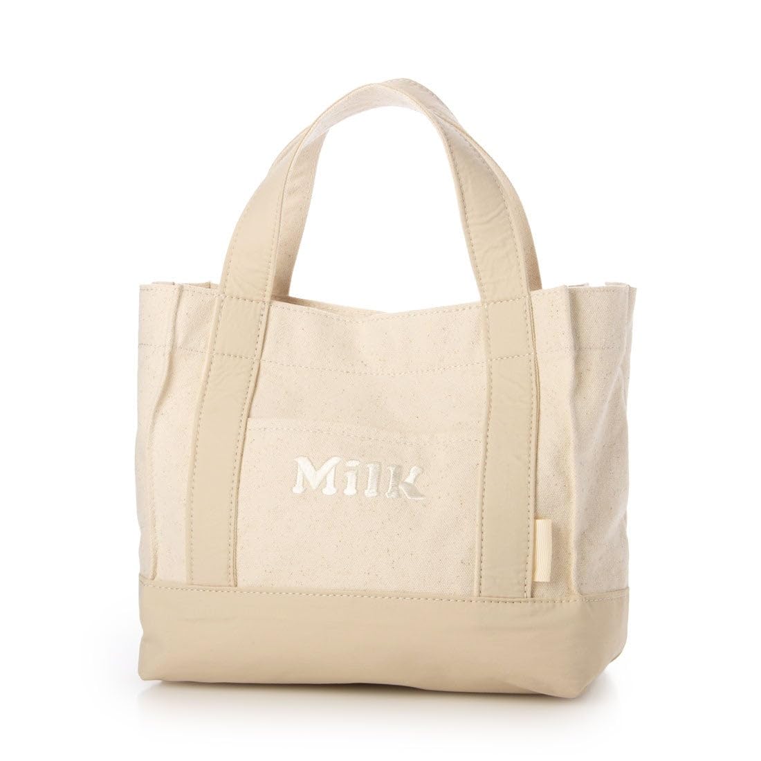 Canvas Logo Embroidered Mini Tote