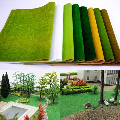 1 Stück nicht klebende 25 x 25 cm, 50 x 50 cm, 50 x 100 cm Landschaftsgrasmatte für architektonische Landschaften