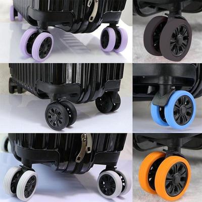 Universal Silent Silicone Luggage Wheel Protective Cover for Suitcases and Trolleys
