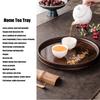 Smooth Surface Tea Coaster Tray Bamboos Serving Plate Safe Touch Snack Tray Photography Prop