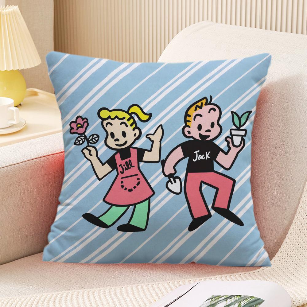 

Cartoon Japanese Character Pillow New Style Bedroom Living Room Sofa Pillow Cushion Car Pillow Cute Decoration Room flannel 45x45cm double-sided [without pillow core]