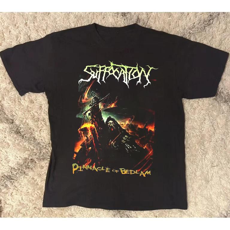 Vtg Pinnacle of Bedlam Suffocation Band Black S to 5XL Shirt ZL402 L