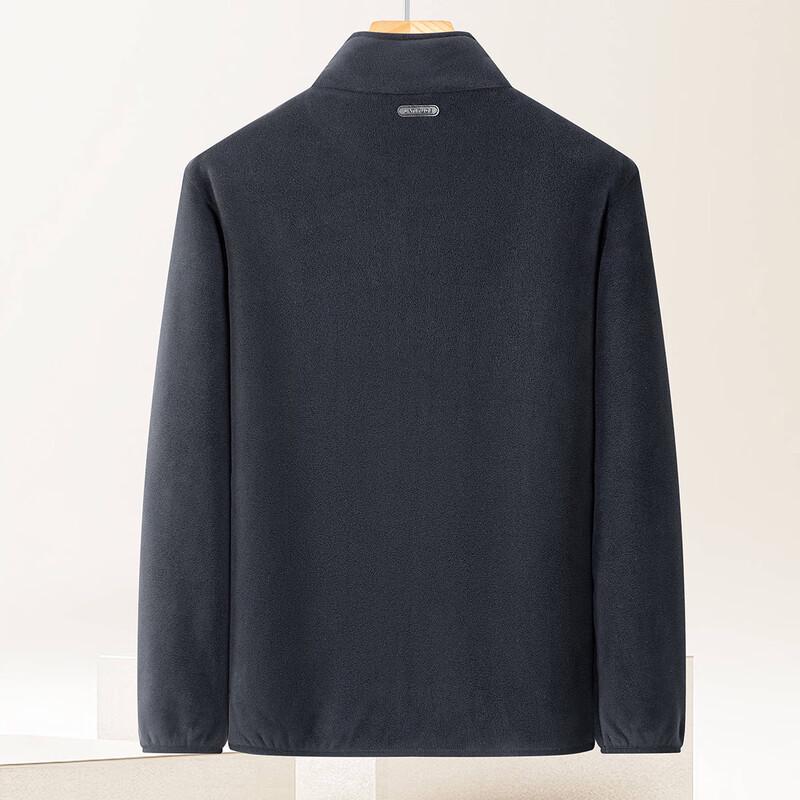 MONTAGUT Men's Thickened Fleece Stand Collar Jacket