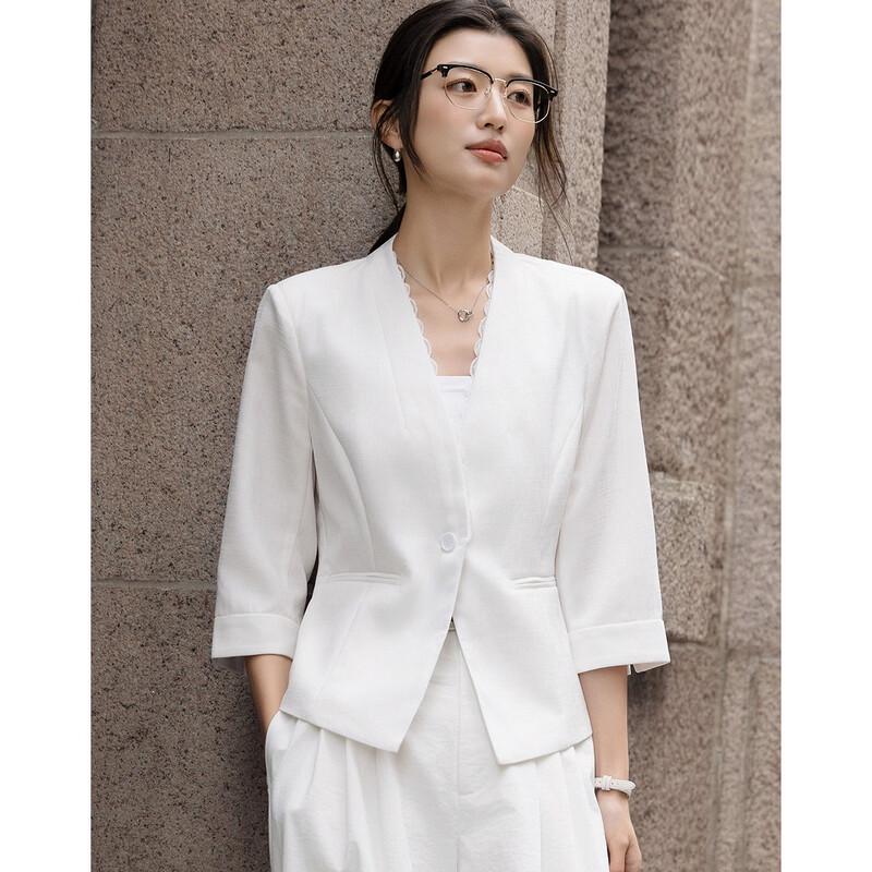 Women's V-Neck Seven-Sleeve Blazer