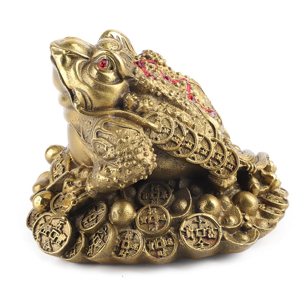 Brass Golden Toad Three Legged Toad Lucky Pray Decoration Shop Parlor Opening Gift (1)
