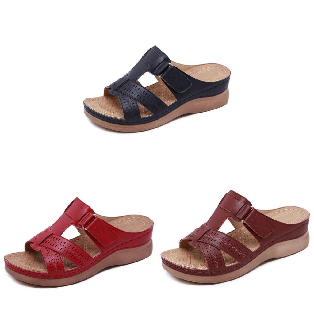 Summer Womens Open Toe Pu Sandals With Cross Strap Hollowout Platform For Beach And Casual Wear
