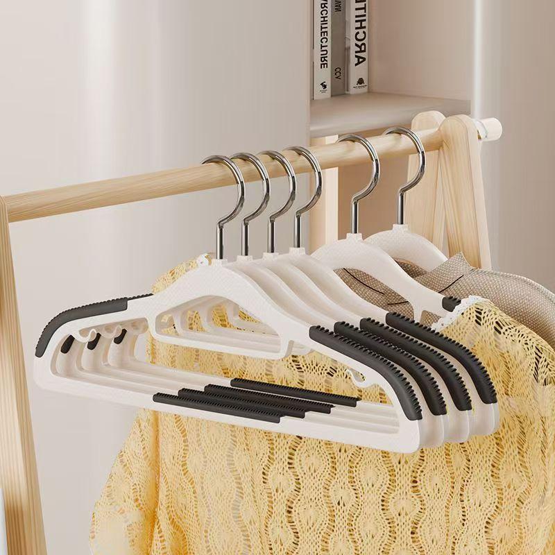 10pcs Hangers for Clothes Metal Non-slip Hanger Anti-slip Clothes Coat Racks Adult Hanger Space-saving Wardrobe Organization