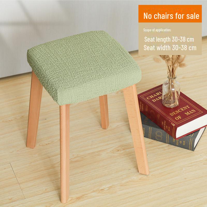Elastic Square Stool Chair Cover for All Seasons - Modern Simple Design for Home, Office, Dining Table, and Wooden Chairs