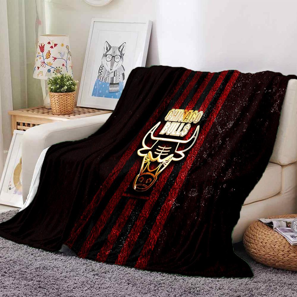 Chicago Bulls Logo Flanellen Deken, Zacht Polyester, Modern Ontwerp, Voor Alle Seizoenen voor Kamperen, Reizen, Cadeaus voor Feestdagen of Verjaardagen