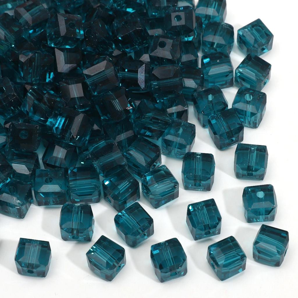 10-20Pcs Glass Crystal Transparent Three-dimensional Square Beads for Jewelry Making DIY Bracelet Necklace