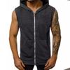 Men's Summer Slim Fashion Fitness Sports Sleeveless Vest Hooded Cardigan Jacket