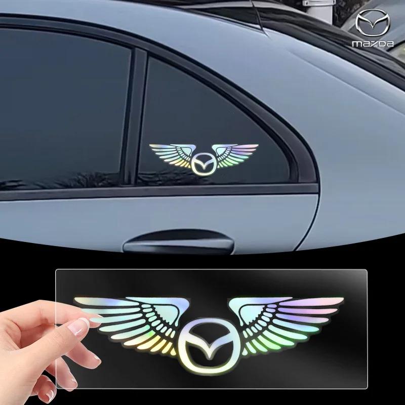 Angel Wing Reflective Car Body Logo Sticker Car Decoration Decals for Mazda Atenza CX-4 CX-5 Axela Car 3D Stickers Accessories