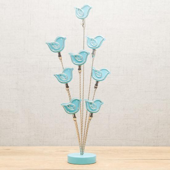Desktop Photo Tree Holder Clip with Round Base 8 Branch Gift Card Holder with Clips Peace Pigeon Picture Display