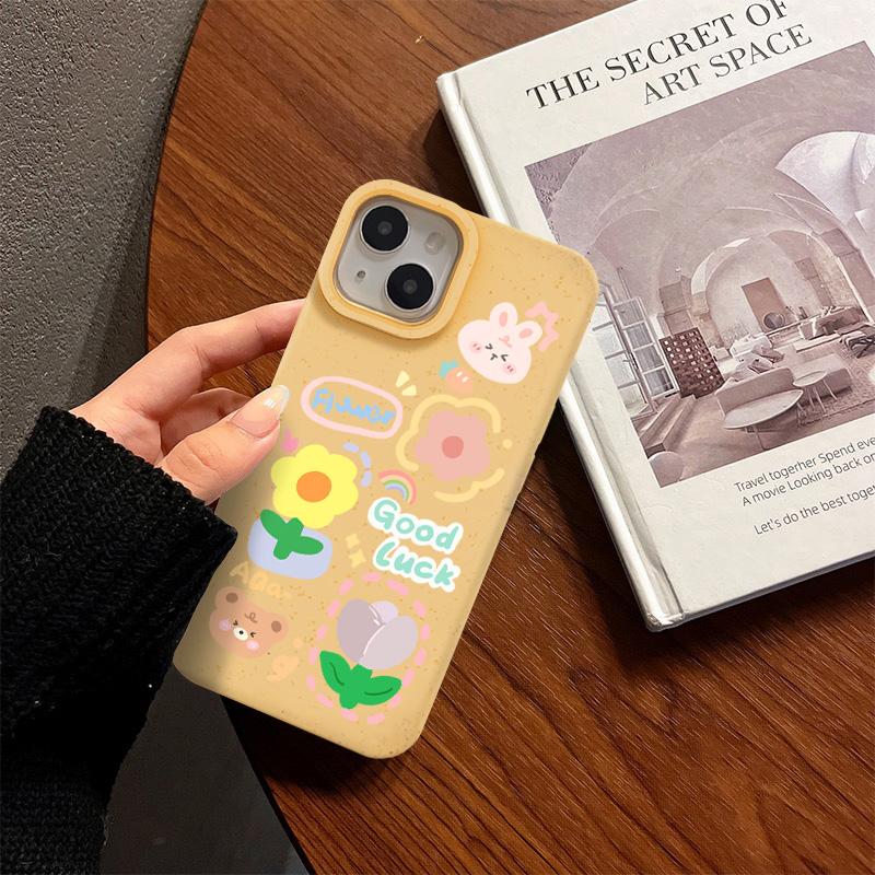 Phone Case for iPhone 16 15 14 13 12 11 Pro Max iPhone 11 13 16 15 14 12 X XS XR 6 7 8 SE iPhone 6 7 8 Plus Degradable Wheat Straw Case Cover