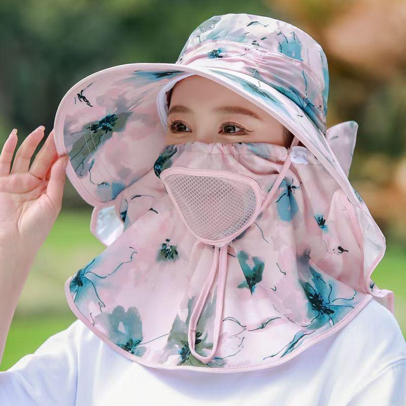 Dayan Sun Hat for Women Summer Cycling Face Covering UV Protection Large Eave Sun Hat