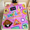1PC Hey Duggee Patterned Flannel Blanket Suitable For All Seasons for Home Decor Warmth and Comfort Gifts Holiday Present