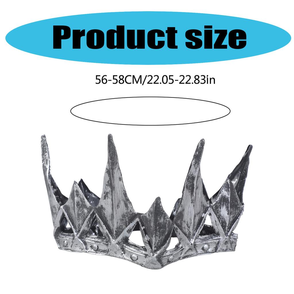 Medieval Old-fashioned Vintage Crown for Men Fashionable for Parties and Festivals Vintage King Crown Headdress Crown