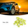 ACROPIX Fusível Fusível Pequeno Carro Caminhão SUV 20A Amarelo 30pcs