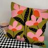 Flower Plants Pillow Case Square Pillow Bedroom Sofa Leisure Comfort Cushion Car Living Room Home Decoration