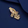 Classic Retro Design Bird Brooch Colorful Zircon Micro Inlaid Jacket Dress Accessories Holiday Gifts