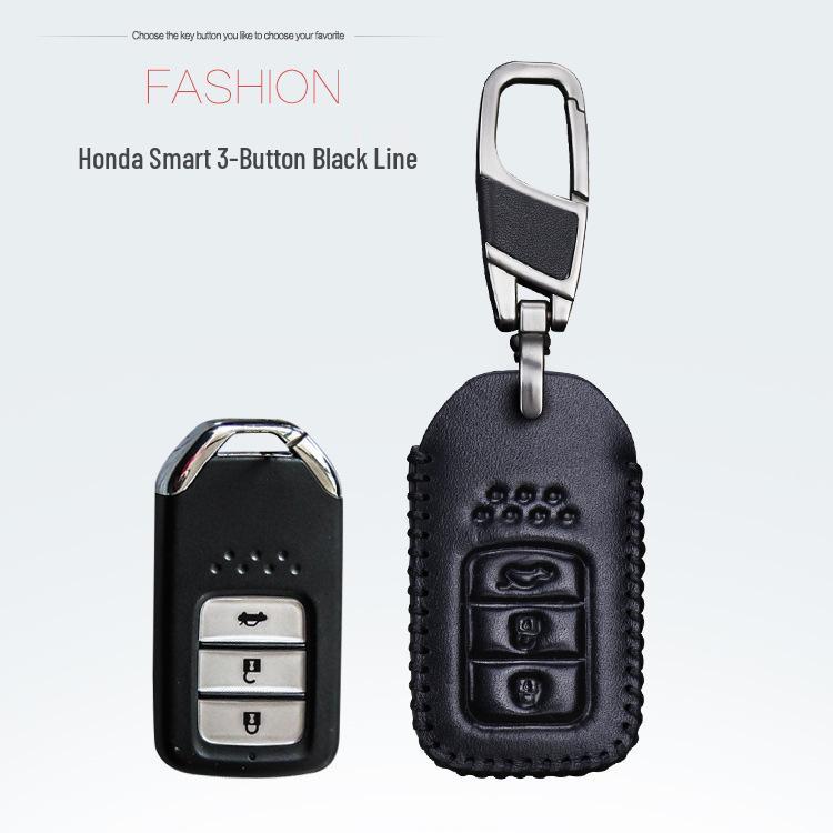 Genuine Leather Key Case for Honda Accord, Fit, Jade, Lingpai, XRV, Fengfan Models
