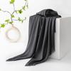 Spring & Summer Lightweight Sunscreen Shawl: Imitation Cotton-Linen, High-End Silk Gauze Scarf, Solid Color for Women