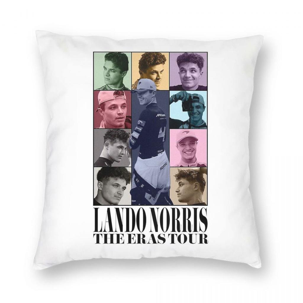 Lando Norris The Eras Tour Square Pillowcase Polyester Linen Velvet Pattern Zip Decor Room Cushion Cover