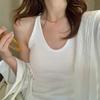 Lemon Green Tea U-Neck Spaghetti Strap Women's Slim Fit Sleeveless Tank Top - 2026 Spring/Summer Collection
