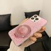 iphone17promax mirror mobile phone case Epoxy glitter Apple 17PRO star glitter quicksand bracket