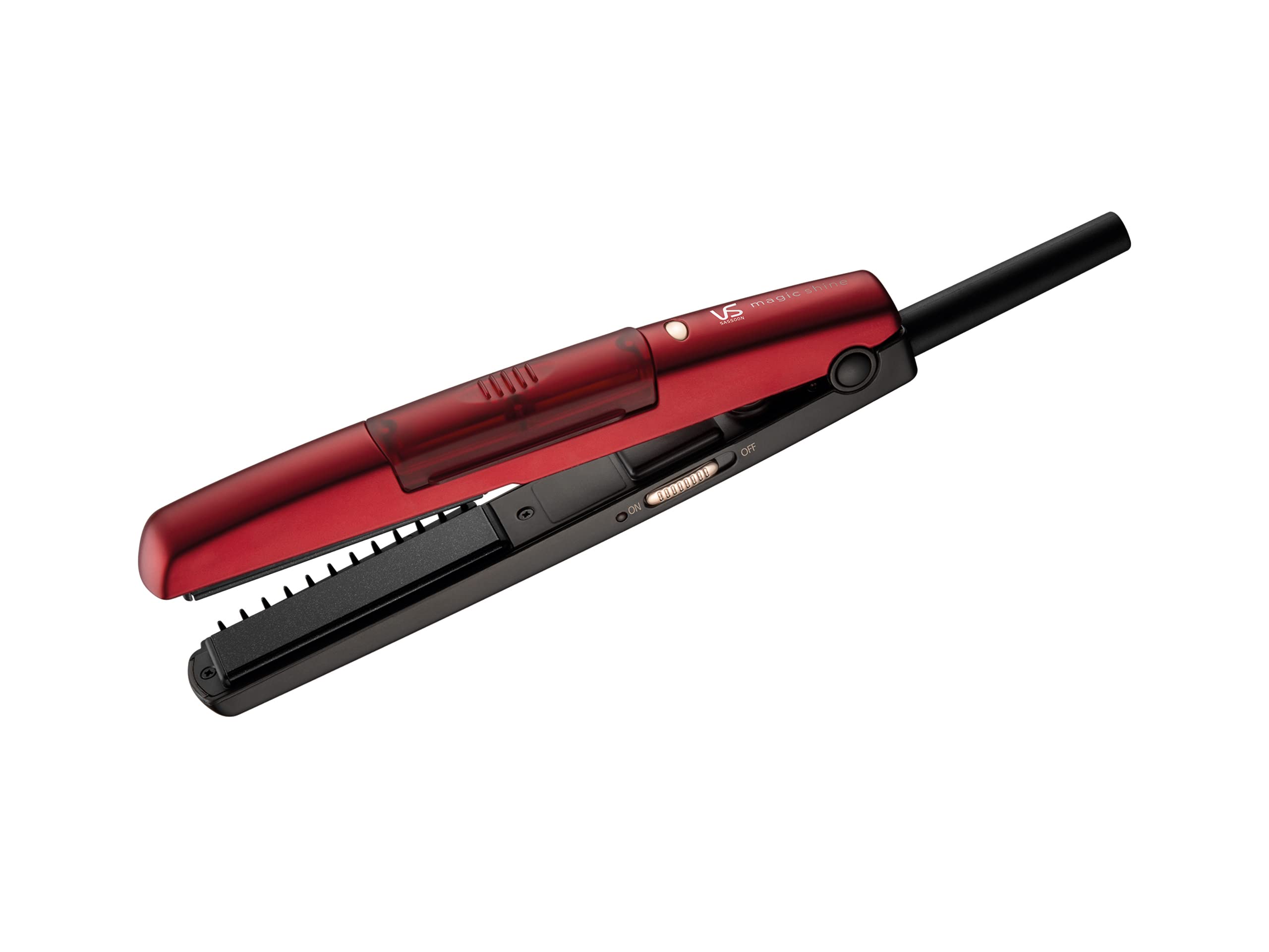 

Vidal Sassoon Magic Shine Steam Straightener, Mini Size, with Portable Pouch, Red, VSS-3003/RJ