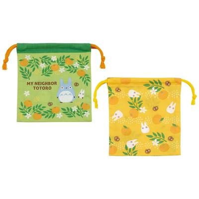 Skater KB64WN Gusseted Lunch Drawstring Set of Studio Ghibli Neighbor Design Bags, 2, "My Totoro"