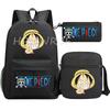 Anime ONE PICEC Backpack Monkey D Luffy Capacity Casual Student SchoolBag 3pcs Lightweight Women Men Travel Casual Mochilas