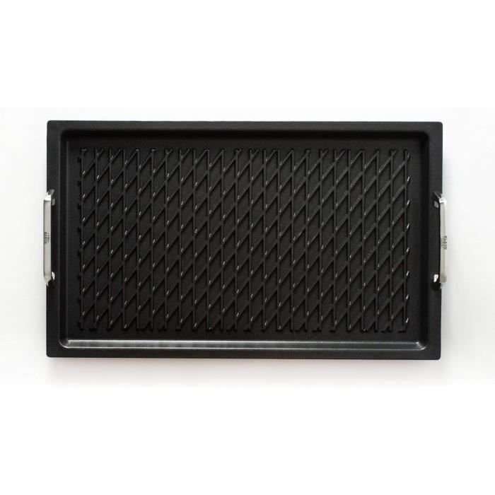 Plaque de cuisson gn 11 - amt gastroguss - barbecue - induction - 53x33 cm - antiadhésif