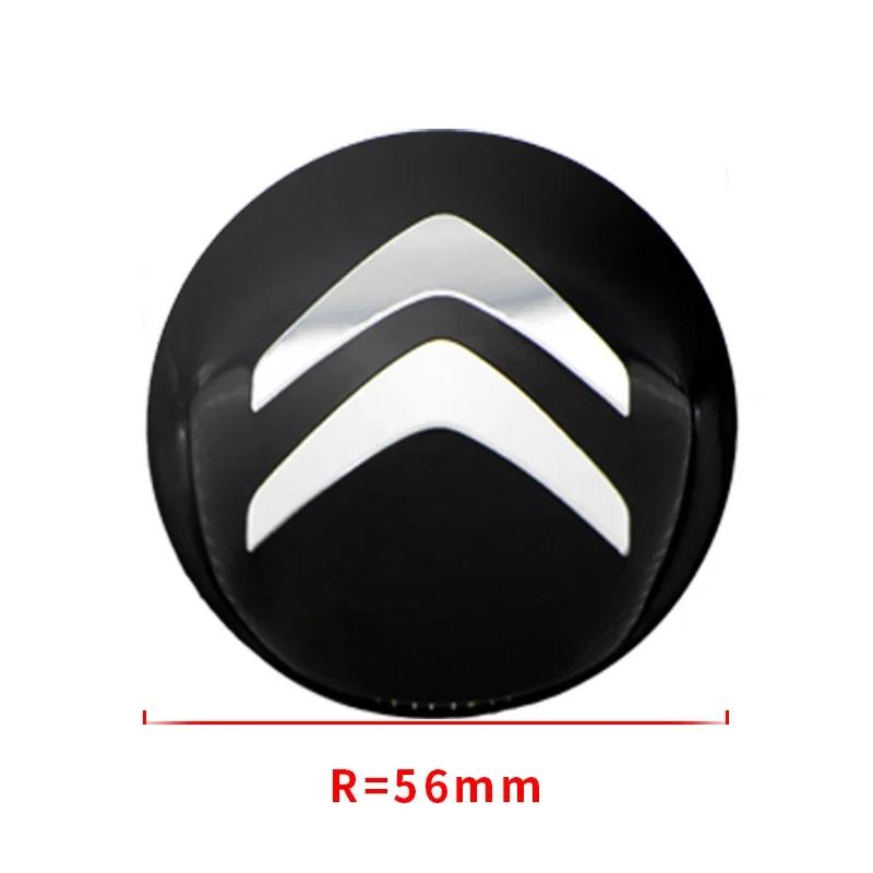 4pcs 56mm car wheel hub center cover logo sticker For Citroen C1 C3 C4 C5 C6 DS3 DS4 DS5 2CV VTS Picasso Cross Cactus RD3 C4L