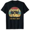 Retro Ich Mache Was Ich Will Katze Lustiger Katzenliebhaber T-Shirt Damen Mode Tee Tops Y2k Vintage Kätzchen Grafik Damen Kleidung Persönlichkeit