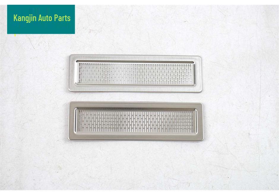 Stainless Steel Dustproof Speaker Cover for LEVC 2025 Model Wing Zhen L380 Silver Interior Front Hood
