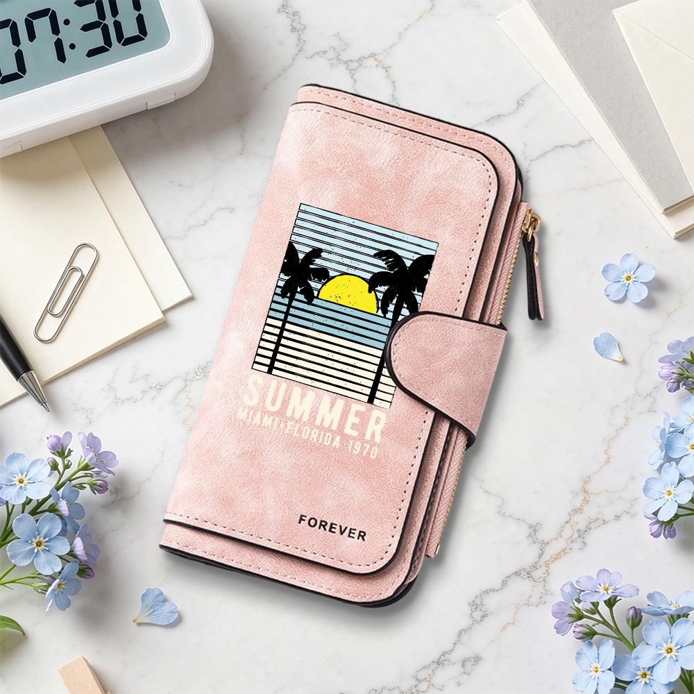Vintage Summer Style Long Wallet Leisure Portable Purse Fashion Card Holder
